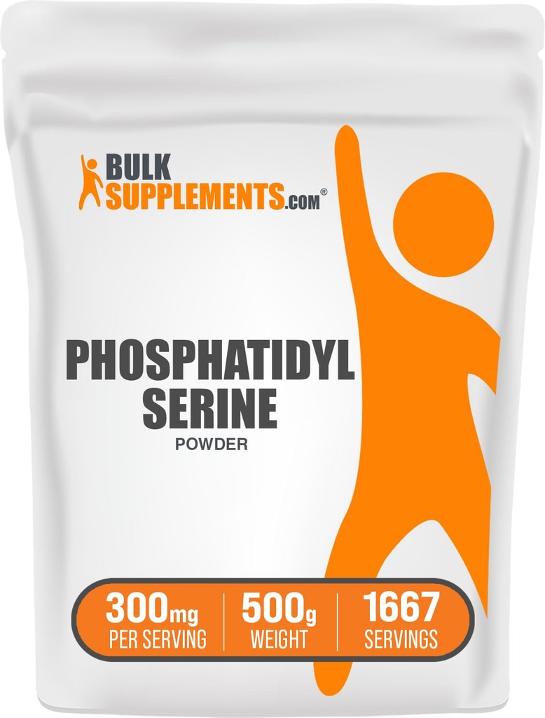 BulkSupplements.com Fosfatidylserine Poeder - Fosfatidylserine Supplement, Brond from Soy Beans - 300mg per Serving (60mg Fosfatidylserine), 500g (1.1 lbs) (Pack of 1)