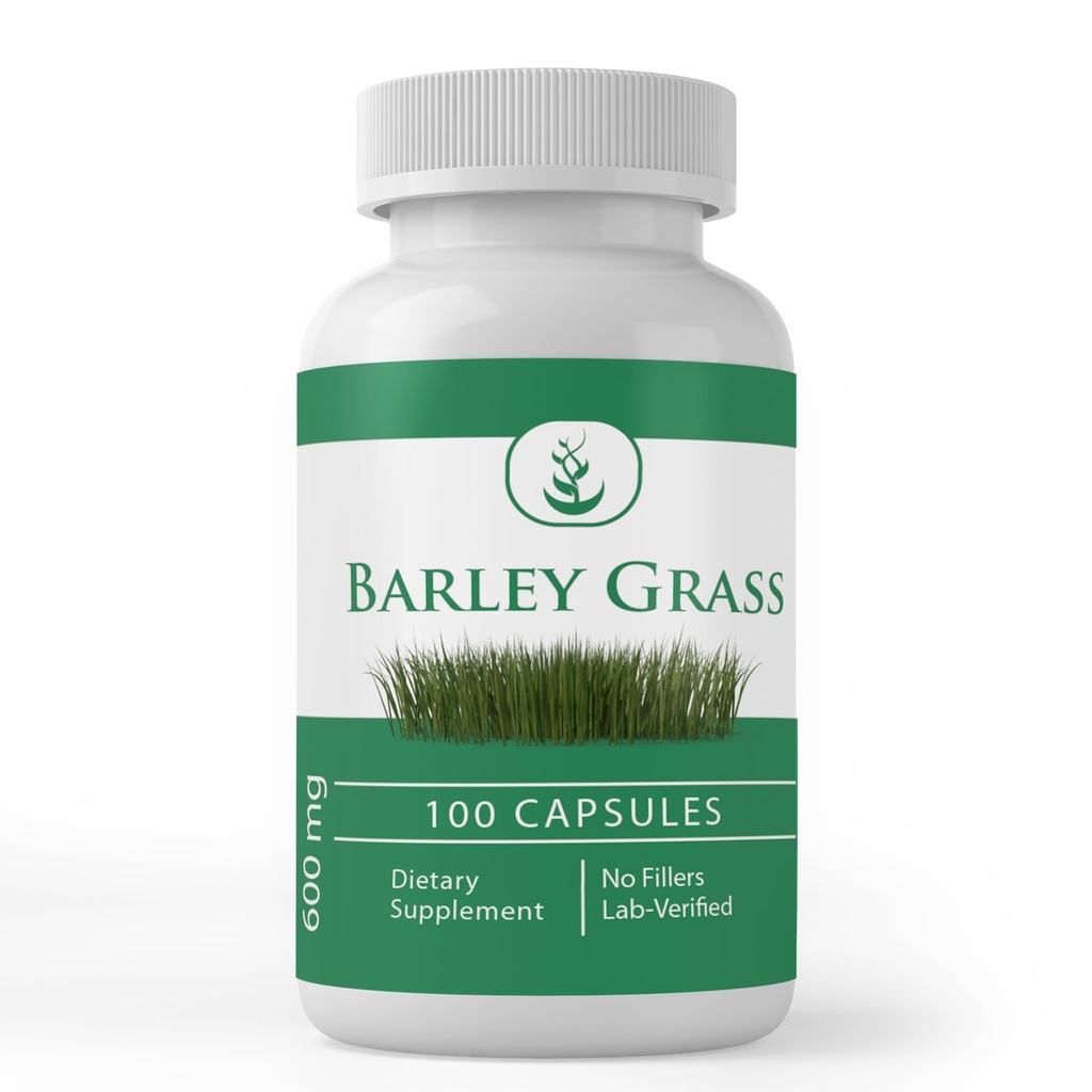 Pure originele ingrediënten Gerstgras, (100 capsules) Altijd zuiver, Geen additieven of fillers, Lab geverifieerd