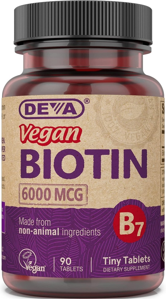 DEVA Vegan Biotin Supplement 6000 mcg 