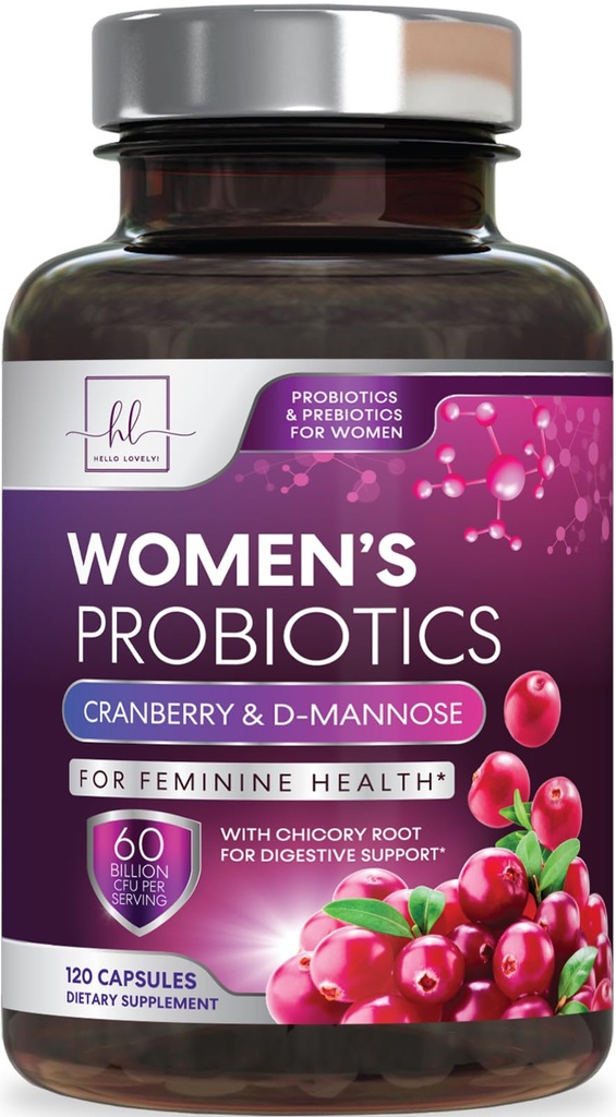 Probiotics for Women - Prebiotic and Probiotic Blend 60 Billion CFU Per Serving - 16 Strain Women's Probiotic for pH Balance & Vaginal Support - Digestive & Immune Support, Bottled USA - 120 Capsules