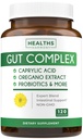 Candida Support (120 capsules) - Caprylzuur, Oreganoolie en probiotica helpen al normale niveaus van Gist en Candida te handhaven - Vegetarisch, niet-GMO Intestinaal supplement - Gut Cleanse (geen pillen)