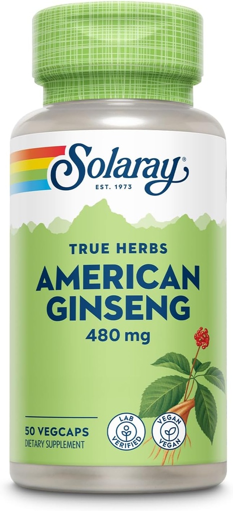 SOLARAY American Ginseng 480 mg Adaptogenic Herb 