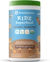 Verbazingwekkend gras Kidz Superfood: Vegan Protein & Probiotica voor kinderen met beetwortelpoeder & 1/2 Cup van bladgroen, extreme chocolade, 15 porties