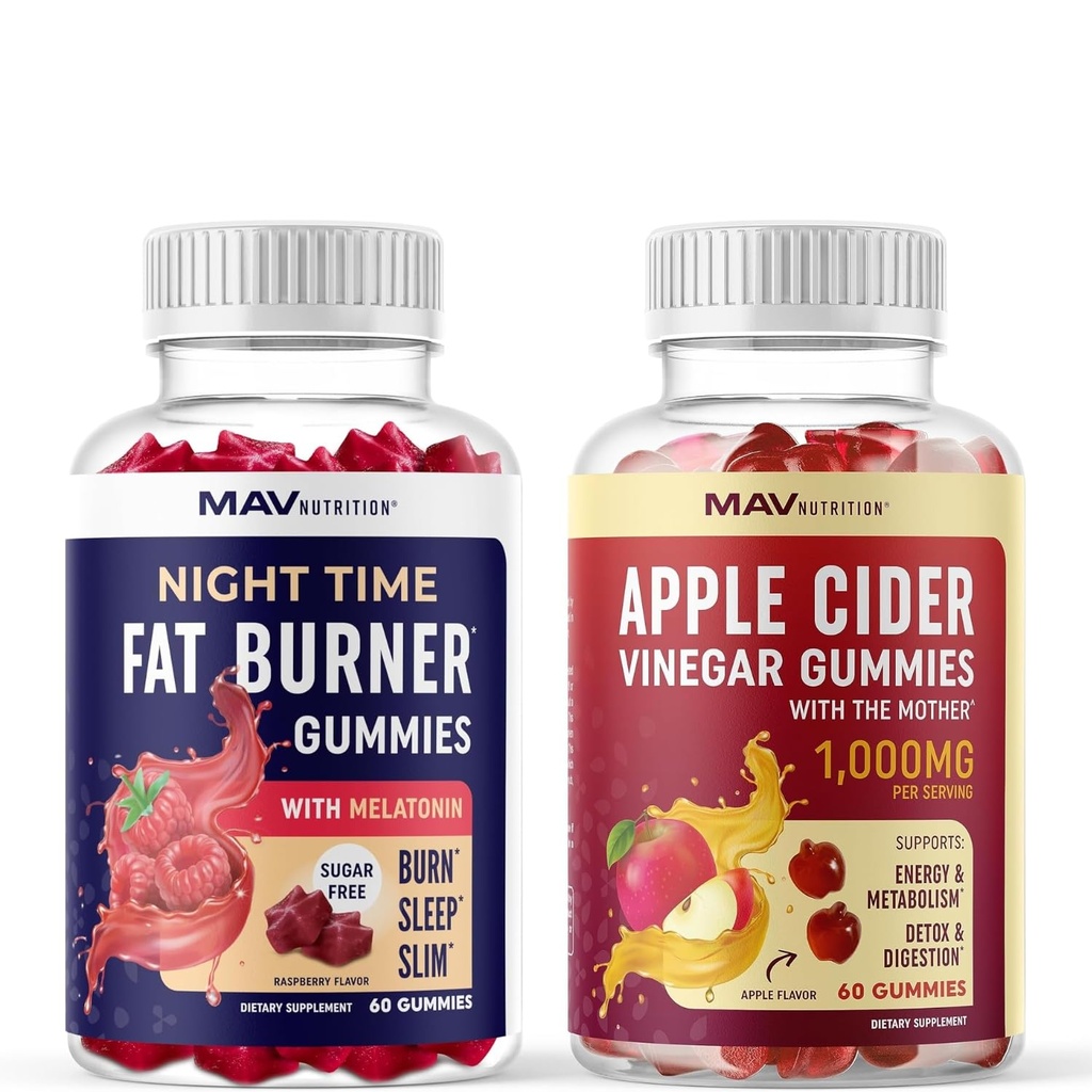 MAV NUTRITION Night Time Fat Burner Gummies en Apple Cider Vinegar Gummies 