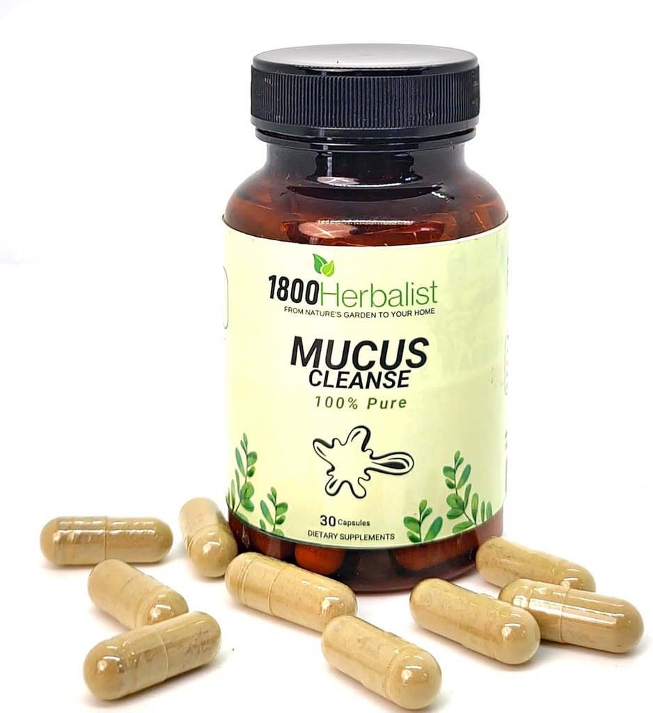 1800Herbalist Mullein Blend with Natural Botanicals for Daily Wellness Support, Plant-Based Capsules with Mullein Extract 30 Count