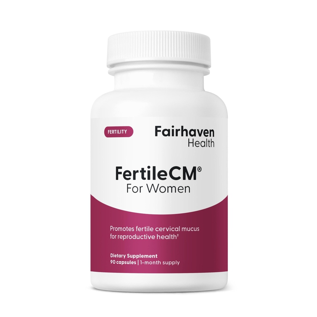 Santé équitable FertileCM Supplément de fertilité pour les femmes, Capsules - Mucus cervical fertile, Cycle d'ovulation, Comprend L-Arginine, N-acétyl-Cystéine, Extrait de graines de raisin et Vitamine C - 90 Capsules