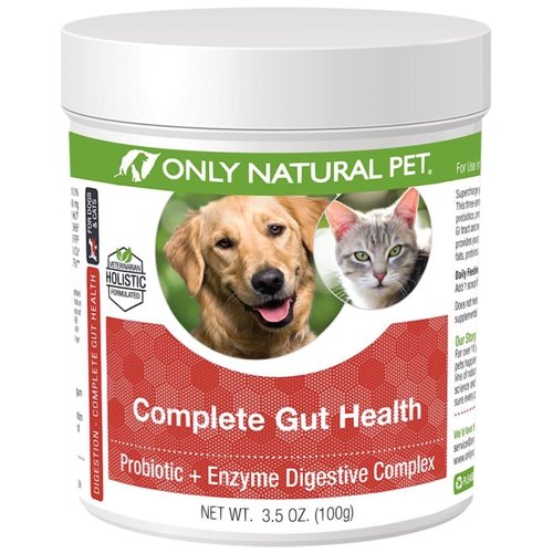 Alleen Natural Pet Complete Gut Health Complex - Probiotica & Digestief Enzyme Supplement voor honden en katten - bevordert gezonde spijsvertering, immuunsysteem, Nutriënt Absorptie - Made in USA -3.5oz Poeder