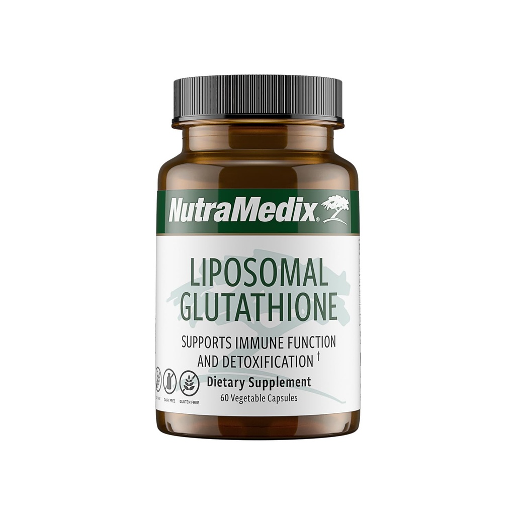 NutraMedix Liposomal Glutathion Supplement - L Glutathion voor volledige body Detox, Reiniging en Immune Ondersteuning - Geformuleerd voor optimale absorptie - soja, zuivel en glutenvrije (60 capsules)