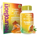 Neurobion Turmeric Curcumin 650 mg Herbal Supplement for Antioxidant Support, High Absorption Ultra Potent Turmeric Supplement Multivitamins Complex with B12, 40 Capsules