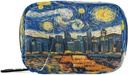 Pill Box 7 Dag Starry Nacht Sky City Pill Case Bag Travel pil Organizer Bag met rits draagbare week Case Compacte grootte voor vitamine supplement houder