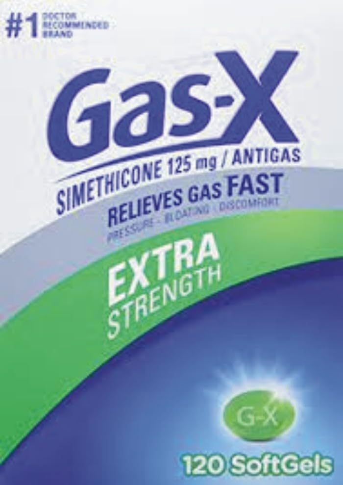 Gas-X Extra 125mg Sterkte gasrelief Simethicon 120 Softgels