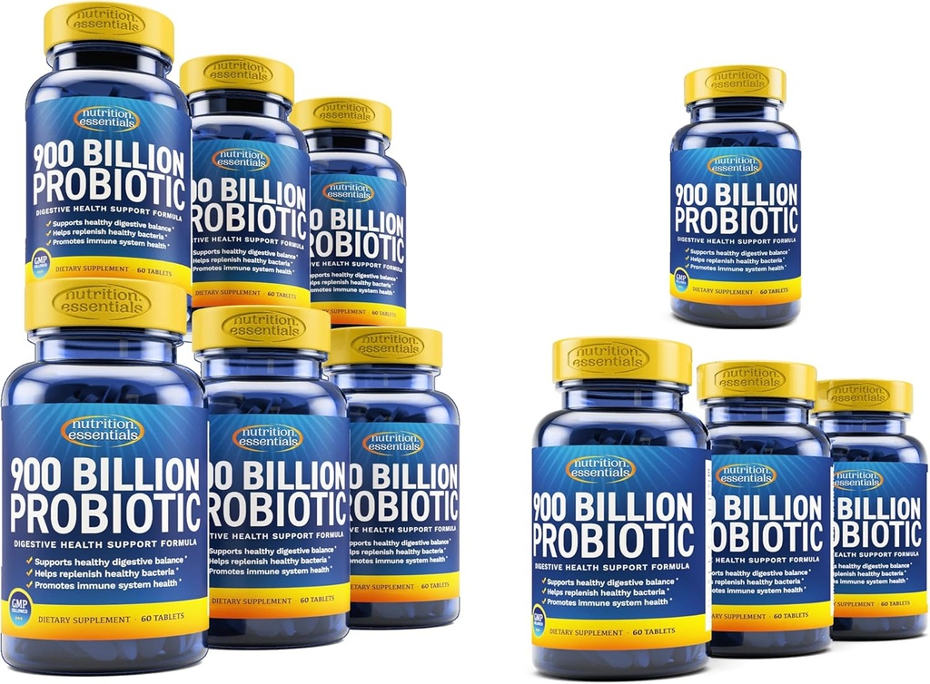 Voeding Essentials 10 maand Supply Probiotica voor vrouwen en mannen - Probiotica Digestieve Gezondheid - 62% Meer Stabiele Probiotica voor Gut Health Ondersteuning - USA Made Vegan Probiotics Formula Prebiotic Blend