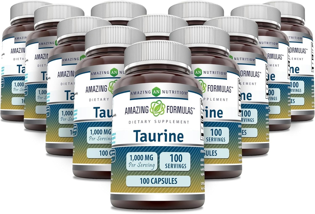 Verbazingwekkende Formules Taurine 1000mg Capsules Amino Acid Supplement 