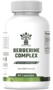 Supplément berbère avec extrait de mélône amère et extrait de feuille de Banaba - 1000mg Berberine HCL pour système immunitaire - Gestion du poids - Non-OGM - Complexe berbère sans gluten, 60 capsules.