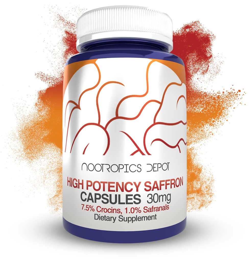 Nootropics Depot High Potency Saffron Extract Capsules 30mg 