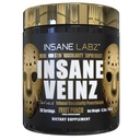 Insane Labz Insane Veinz Gold, Nitric Oxide Non Stimulant pre Workout Powder, geladen met Hydromax, Nitrosigine, verhoogt de bloedvatigheid en de bloedstroom, 30 Srvgs, Fruit Punch