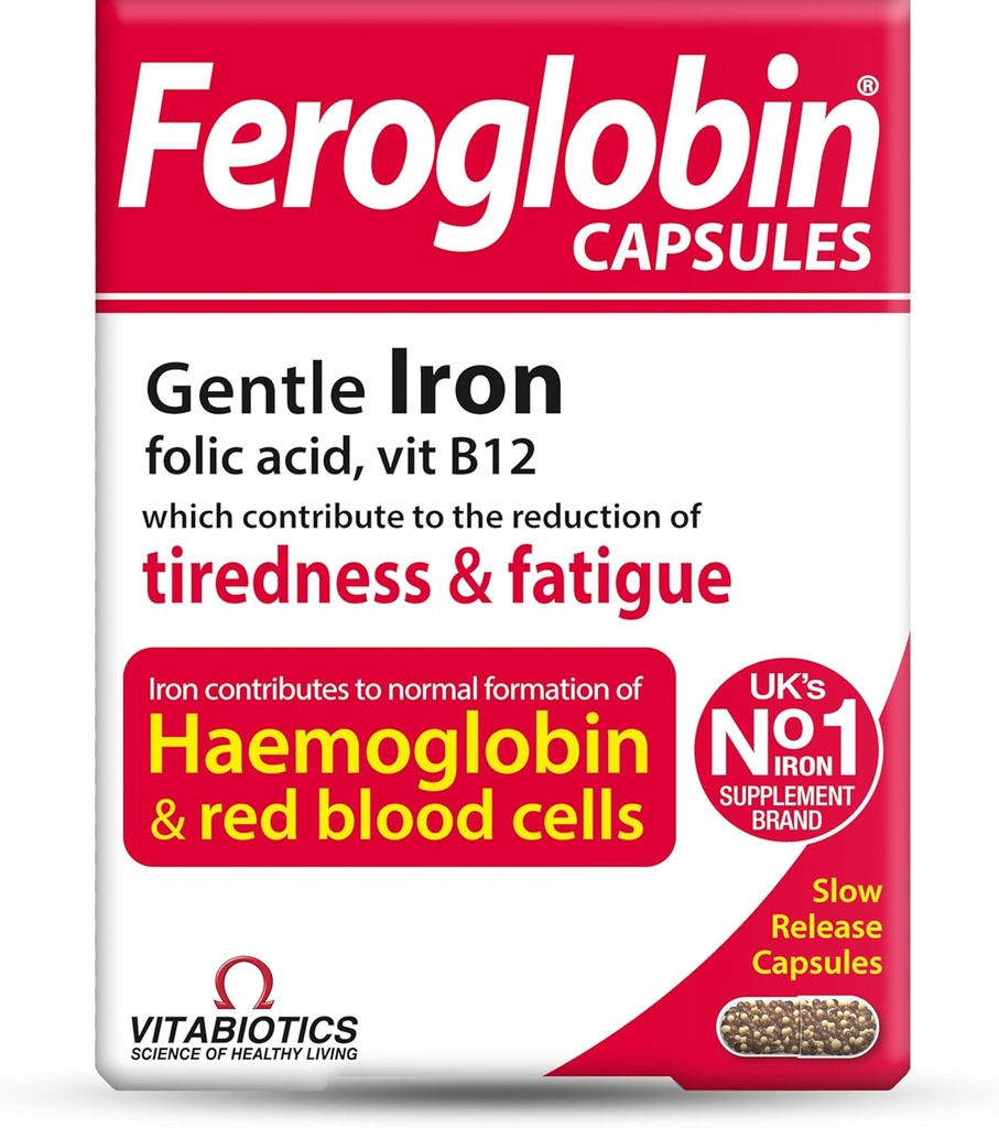Feroglobine Vitabiotica Biologische Vitamine en Minerale Capsules 30 Capsules