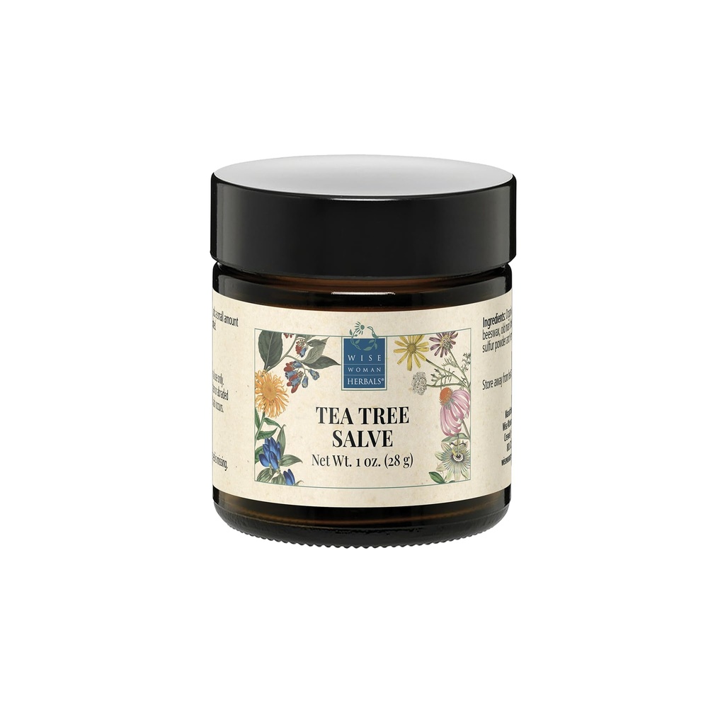 Wise Woman Herbals - Tea Tree Salve - 1 Oz - bevordert normale gezonde huid, helpt hulp droge jeukende huid en irriteren op teennagels, vingernagels en lichaam