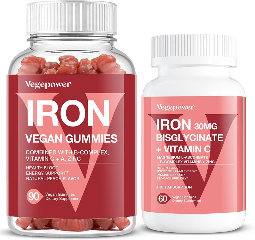 Vegan Iron Gummies + Iron Bisglycinate 30MG 