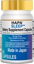 HAPA Japan Melatonine Gratis slaaphulpsupplement, Phosphatidylserine, Co-enzym Q10, Volwassenen, 60 Capsules, 30-dagen levering
