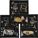 Bijoux de voyage Housse d'organisateur, Sacs à bijoux Binder de stockage de bijoux avec fermeture à glissière claire Poche de velours pour voyager, Boucles d'oreilles, Anneaux, Collier, Bracelet (Pages intérieures, 3 PCS)
