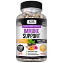 Kaya Naturals Vlierbessen Immune Ondersteuning met Zink en Vitamine C voor volwassenen, Probiotica & Kurkuma 1000mg Immuun System Booster Sambucus Vlierbessen Capsules - 180 Tel.