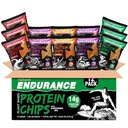 Natural Endurance Protein Chips - Low Carb Chips, High Protein Snack, Vegan Protein met Avocado Oil, 14g Proteïne per zak, Glutenvrij, Nacho, BBQ, Chili, Verjaardagstaart, Origineel - Variety Pack, 1,38 oz Bags (Pack van 12)