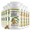 GreeNatr Ginko Biloba & Panax Ginseng Supplement - Red Ginseng Brain Supplement for Memory and Focus - Ginkgo Biloba Supplements for Good Vision, Immune System and Improved Blood Flow - 12 Flessen