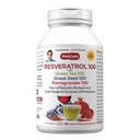 ANDREW LESSMAN Resveratrol-100 met groene thee 100 druivenzaad 100 granaatappel 100mg - 360 Capsules - Vier krachtige, beschermende antioxidanten.