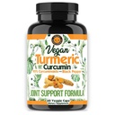 Vegan Turmeric Curcumin met Black Pepper Extract (60 Veggie Capsules-2 Month Supply), 95% Curcuminoids - Alle natuurlijke krachtige antioxidant voor gezamenlijke ondersteuning en verlichting (1-Bottle)