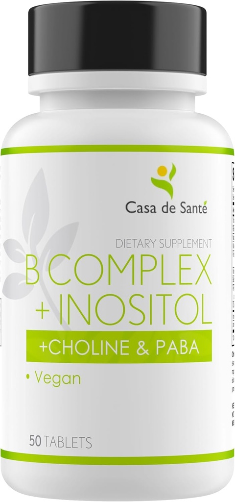 Casa de Sante Low FODMAP Vitamine B-100 Complex + Inositol + Choline & PABA, Veganistisch