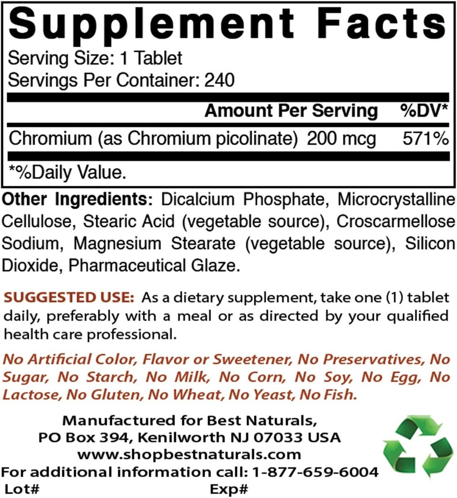 Chroompicolinaat 200 mcg & vitamine K2 (MK7) met D3