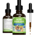 Pet Wellbeing Blood Sugar Gold Dogs - Holistic Blood Sugar Support, Pancreas & Liver Health, Gymnema, Fenegriek & Duivels Club - NASC Certified & Vet-Formulated - 2 oz Liquid