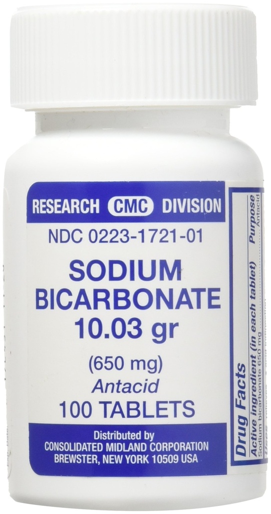 Natriumbicarbonaat Antacida (650 mg) - 100 tabletten