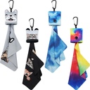 Glazen Schoonmaak Kleding, Lens Reiniging Kleding, Glazen Schoonmaak, Oog Glazen Schoon Kleding, Microfiber Oogbrillen Schoonmaak Kleding Wipes Kit met Pouch Carabiner(4 Pack)
