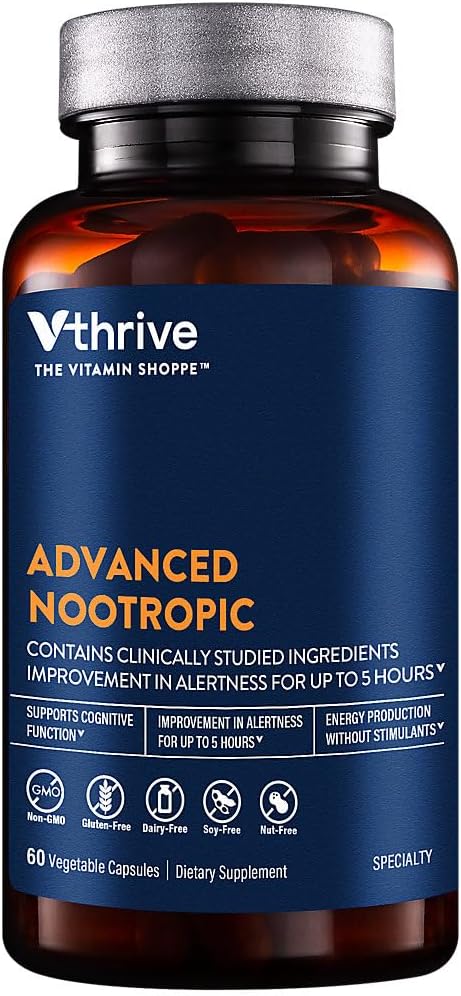 Geavanceerde Nootropische Formule - Ondersteunt Cognitieve Gezondheid en Hersenfunctie (60 Vegetarische Capsules)