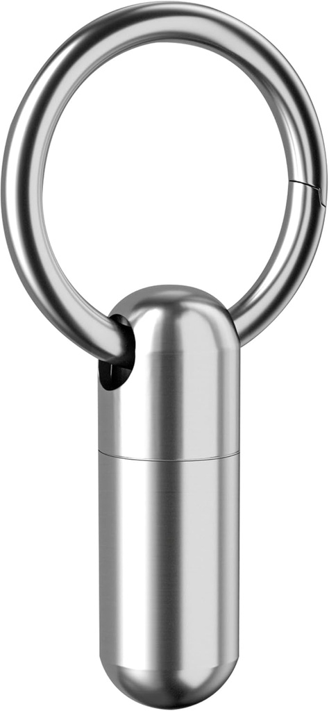 Kleine pil geval Keychain draagbare pil container waterdicht Titanium Pocket pil Organisator, kleine pil houder fles voor reizen
