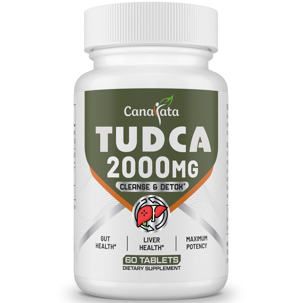 Suppléments du foie TUDCA 2000mg - Les sels solides de bile soutiennent la désintoxication du foie et le nettoyage - Foie et Gallbladder Formule de santé facile à avaler Comprimés-30 jours approvisionnement