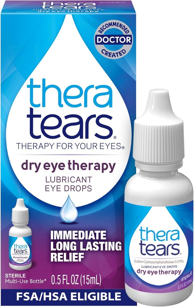 TheraTears droge oogtherapie oogdruppels voor droge ogen, 0,5 Fl Oz
