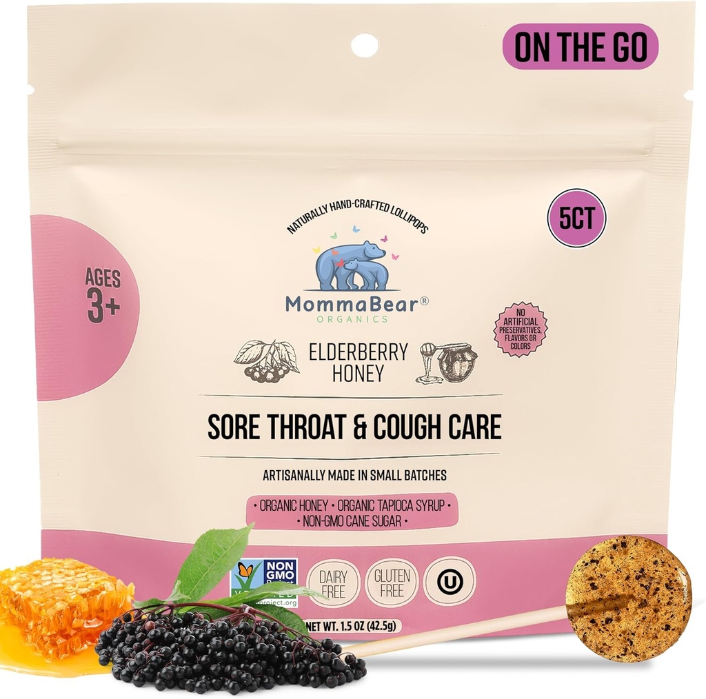 MammaBeer Organics Handgemaakte Kids Cough Lollipops 
