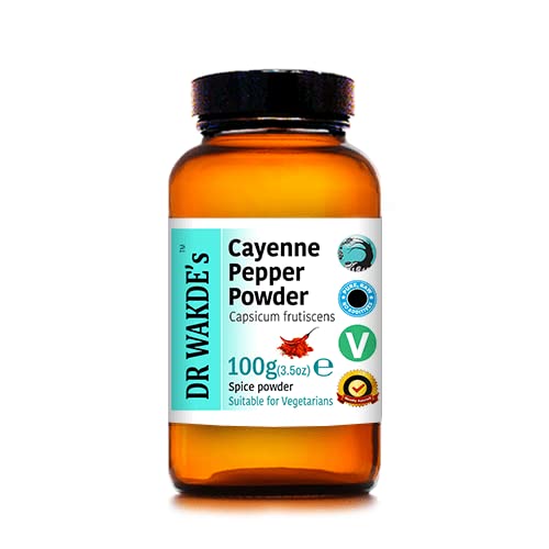 Poudre de poivre Cayenne de DR WAKDE (Capsicum frutescens) - 100g (3.5oz)