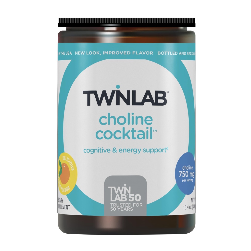 Twinlab Choline Cocktail - Soutien à la santé du cerveau - Supplément énergétique pour les hommes et les femmes - 13,33 oz