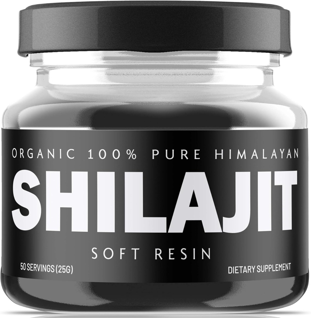 Himalaya Shilajit Resin - Organic Shilajit Supplement Sourced from High Altitudes - 500mg Pure Natural Resin & Fulvic Acid, 85+ Trace Minerals