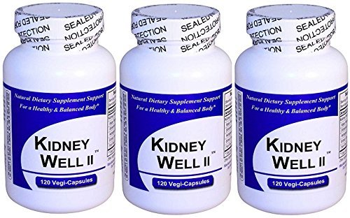Bien rénal II (120 capsules) 3 packs, spectre complet, mélange concentré d'extrait d'herbe, tout complément alimentaire naturel sans remplissage, liants ou ingrédients synthétiques