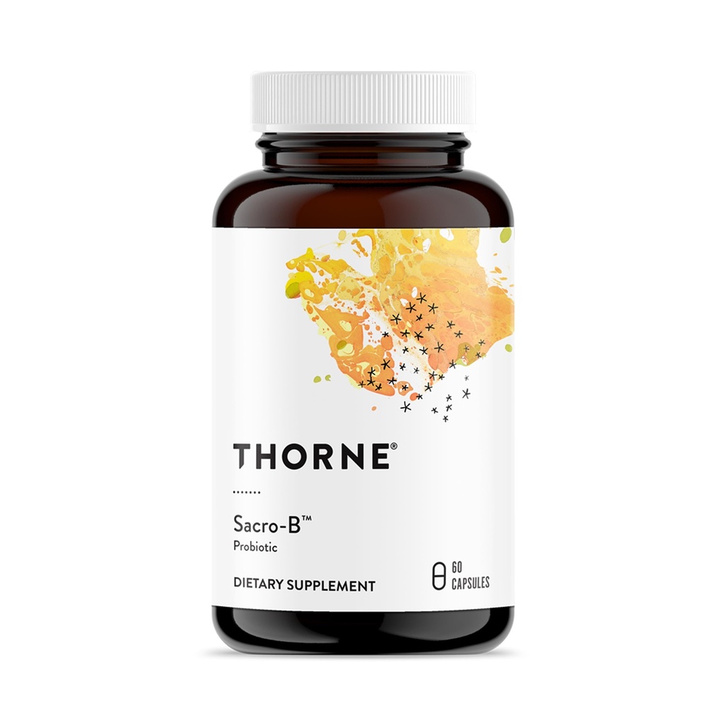 THORNE - Sacro-B Probiotica - Ondersteuning Gut Health, Immune Function & Constipatie Relief Probiotica* - Glutenvrije gezondheidsondersteuning* - 60 capsules