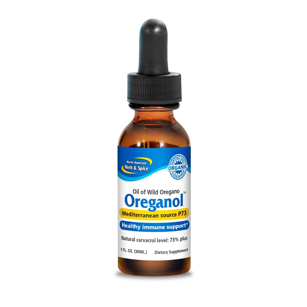 NOORD AMERICAN HERB & SPICE Oreganol - 1 fl oz, Pack of 3 - Onbewerkt, Wild, Organic Oregano Oil - Mediterranean Bron P73 - Non-GMO - 1296 Totaal