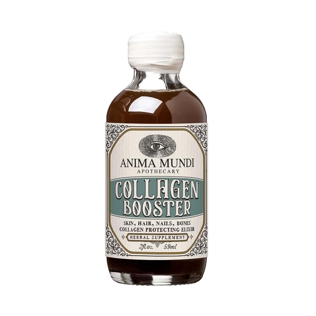 Anima Mundi Apothecary Collagen Booster Elixir - Vegan Plant-Based Liquid Supplement for Hair, Skin, Nails, Bones and Collagen Support - Made with Organic and Wildcrafted Ingredients (2oz / 59ml)