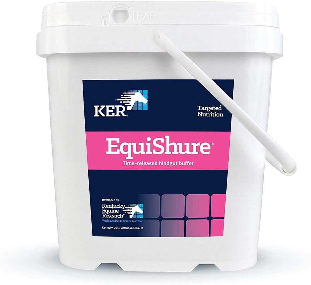 Kentucky Equine Research EquiShure: Time-Release Hindgut Buffer voor paarden, 7,2 kg (120 porties)
