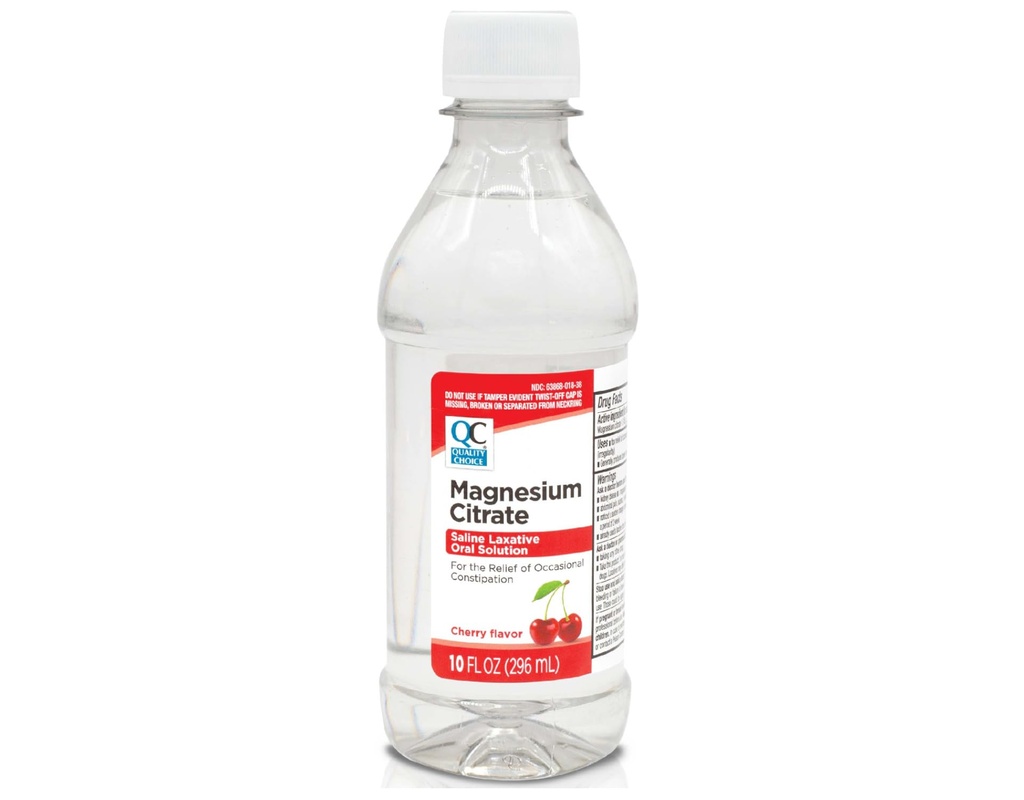 Quality Choice Magnesium Citrate Oral Solution, 10oz - Saline Laxative, Supplement voor Occasional Constipatie Relief, Mag Citrate is een zacht en effectief Laxative voor Regularity (1, Cherry)