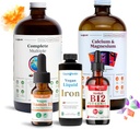 LIQUIDHEALTH Ultimate Bariatric Liquid Vitamin Supplement Bundle - Daily Bariatric Multivitamine met ijzer, Calcium, Magnesium, Vegan Vitamin D3 & Organic B12 - Bariatric Surgery Must Haves, USA Made